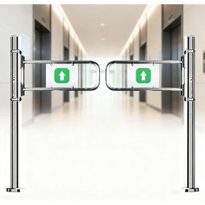 Swing Gate Supermarket One-Way Door Spring-Loaded Safety Swing Gates Stainless Steel Entrance and Exit Device Swing gate(1.4m) in Kuwait