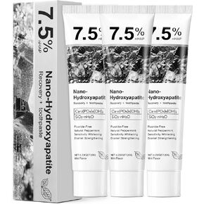 3 Pack 7.5% Nano Hydroxyapatite Toothpastes, Enamel Strengthening & Gum Protection, Natural Mint Fresh Breath, Fluoride-Free for Sensitive Teeth, Gentle Daily Oral Care in Saudi Arabia