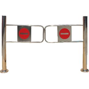 Automatic Closing Spring-Loaded Safety Gate - 1-Way Swing Door for Supermarkets & Libraries - Silver Finish Pedestrian Access Gate (50x97 cm) - Secure & Convenient Entry Solution in Kuwait