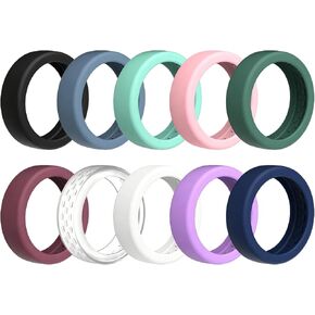 غطاء حلقة من السيليكون متوافق مع Oura Ring 5، غطاء حلقة ناعم مضاد للخدش، خفيف الوزن لحماية اليومية واللياقة البدنية، 10 قطع-A:6-9 (S) in Kuwait