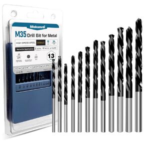 5/8 Inch Cobalt Drill Bit, HSS M35, Industrial Grade, TiAlN Coated | 135° Split Point, Reduced Shank, 3-Flat 1/2" Shank, 6" Overall Length, For Stainless Steel, Cast Iron & Aluminum in Saudi Arabia