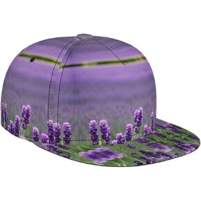 Purple Lavender Colored Flowers Print Baseball Caps Adjustable Fashionable Funny Sport Casual for Women Men Hat in Kuwait