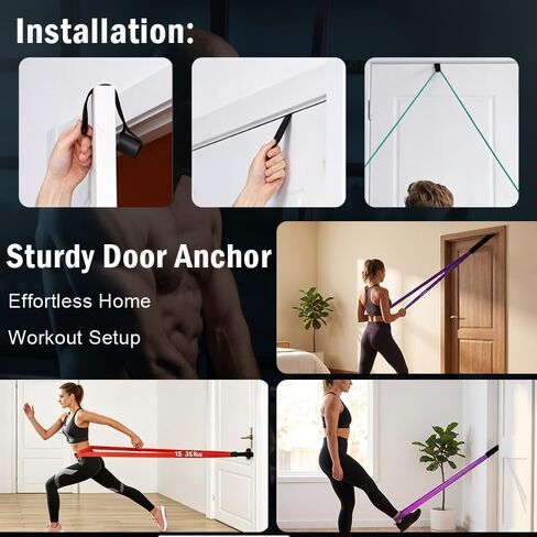 Pull Up Assistance Bands, Resistance Bands Set with Handles for Men Women, Workout & Exercise Bands, 5-Level Elastic Bands for Working Out, Stretch Bands for Home Gym, Stretching & Physical Therapy in Kuwait