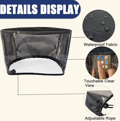 Golf Cart Touchscreen Cover with Touchable Function,Waterproof Protection Golf Cart Accessories with Drawstring,Washable and Reusable Covers Protects Screen Device in Kuwait