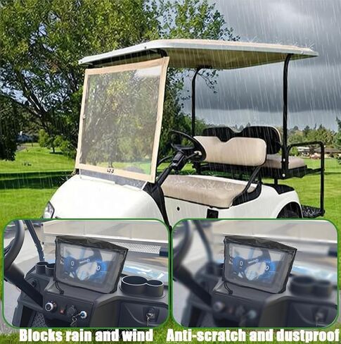 Golf Cart Touchscreen Cover with Touchable Function,Waterproof Protection Golf Cart Accessories with Drawstring,Washable and Reusable Covers Protects Screen Device in Kuwait