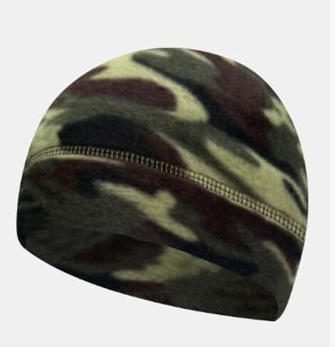 Winter Fleece Lined Beanie for Motorcycle Helmet, Warm Thick Ear Protection, Outdoor Cycling Wide Brim Hat in Kuwait