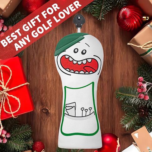 Hatted Cartoon Caddy Golf Club Head Covers Set, Driver 3/7 Fairway Wood Hybrid Headcover, Golf Accessories for Men Women Right Hand Golf Clubs in Kuwait