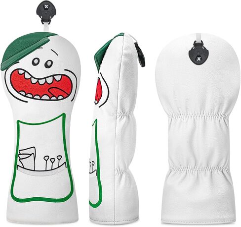 Hatted Cartoon Caddy Golf Club Head Covers Set, Driver 3/7 Fairway Wood Hybrid Headcover, Golf Accessories for Men Women Right Hand Golf Clubs in Kuwait