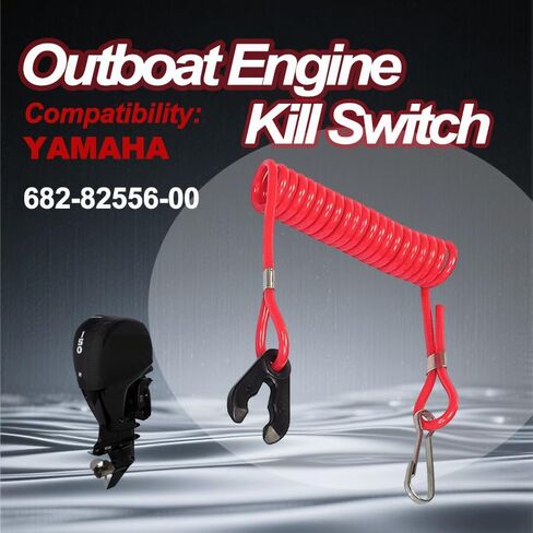 Boat Safety Lanyard Kill Switch Cord for Yamaha Outboard Motor Emergency Engine Stop Switch Replacement in Kuwait