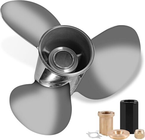 13 x 21 Stainless Steel Outboard Boat Propeller for Mercury Engines 40 50 70 75 80 90 100 115 125 140HP 13 x 21 Prop Hub Kits Included 15 Tooth RH in Saudi Arabia