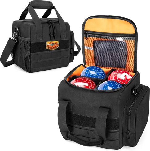 DSLEAF Bocce Ball Carry Bag for 8 Balls, Bocce Ball Storage Bag with Padded Handle and Detachable Shoulder Strap for Easy Carrying(Only Bag, Not Including Balls) in Kuwait