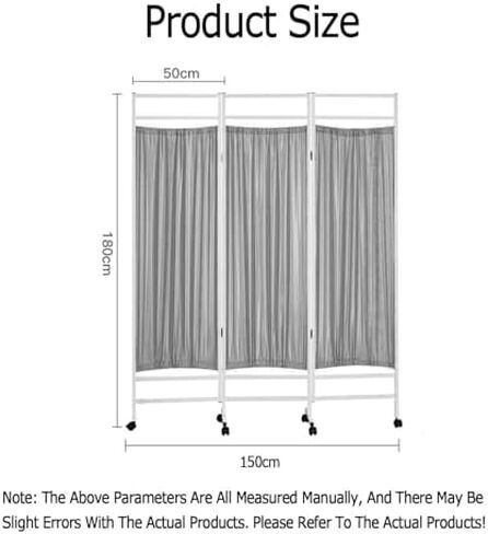 3 Panel Medical Privacy Screen - 6ft Portable Room Divider for Clinics & Patients, Foldable Privacy Partition for Examination Rooms, Blue Temporary Barrier for Healthcare Settings in Kuwait