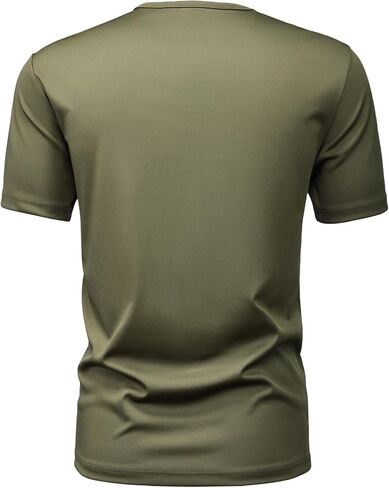 Men's Summer Short-Sleeved Henley Shirt Fashion Casual Vacation Beach Sports Athletic Running Outdoor Camping with Button in Kuwait