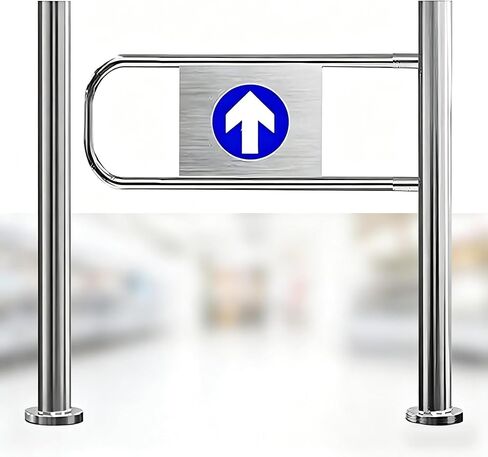 Automatic Swing Gate Self-Closing One-Way Door for Pedestrian Access Control 100x100cm for Libraries Stores Shopping Malls(RightColumn70*100cm) in Kuwait