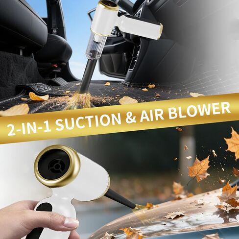 2 in 1 Handheld Car Vacuum Portable Cordless, 2 Speed Handheld Vacuum 20000PA High Power Air Blower & Pump & Air Duster, Mini Hand Held Vacuum Rechargeable for Home, Car, Office, Pet Hair in Kuwait