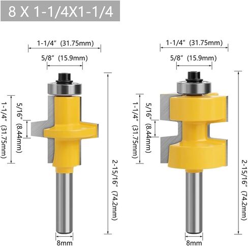 Metal Lathe Machine, Lathe Machine, 8mm Shank T-Slot Bearings Square Tooth Tenon Bit Milling Cutter Carving Router Set For Woodworking,for Sanding and Polishing in Kuwait