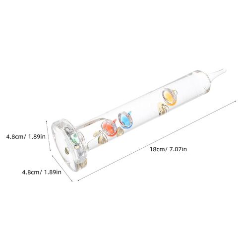 Healeved Glass Galileo Thermometer with 5 Multi Colored Balls - Galileo Thermometer with Gold Tags Gorgeous Present for Family or Friends Home, Office Indoor and Outdoor in Kuwait