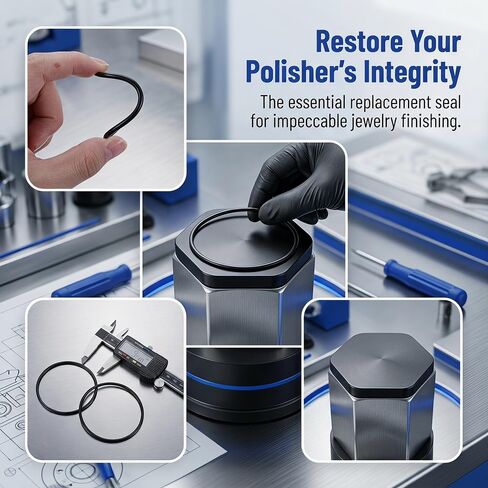DEARMAMY 2pcs Replacement Rubber Seal for Jewelry Tumbler Hexagonal Drum Lid Gasket Anti-Leak Rotary Polisher Barrel Seal O-Ring for Jewelry Polishing Machine in Kuwait