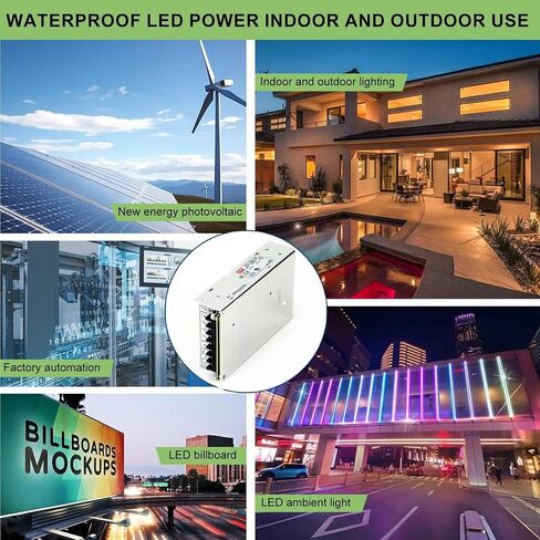 RS-100-48 48V 2.3A 110.4W Switching Power Supply, Withstands 300VAC Surge 5 Sec, 105°C Capacitor, Adjustable DC Output for CCTV Cameras, LED Strip Lights， 3D Printers in Kuwait