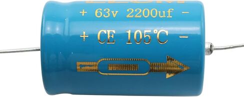 LQ Industrial 2 قطعة 2200 فائق التوهج 63 فولت 22 × 36 مم أفقي من خلال فتحة مكثف كهربائيًا محوري مناسب لإمدادات الطاقة المضيفة وتكييف الهواء ولوحة التحكم الرئيسية لعبة إلكترونية in Kuwait