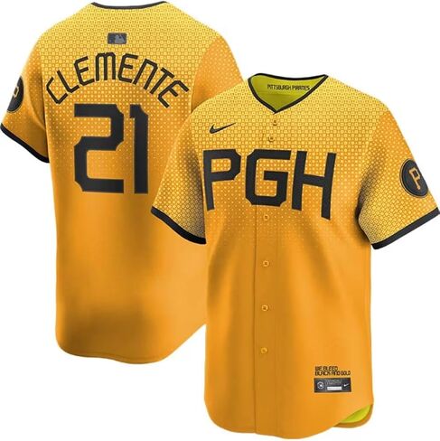 Roberto Clemente Pittsburgh Pirates MLB Nike Men's Yellow Gold City Connect Premier Limited Jersey in Kuwait