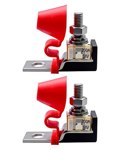 MRBF Terminal Fuses Block Kit 200 Amp 58V DC Max IP66 Waterproof Fuse Suitable for Boats Marine RVs Solar Systems for Charging Piles Inverters Trolling Motors, Overload Short Circuit Protection 2 Pack in Kuwait