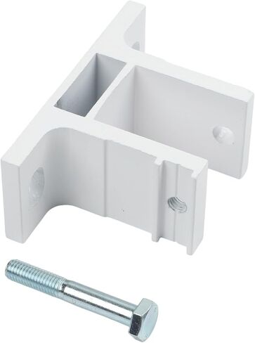 Retractable Awning Wall Bracket, Aluminum Alloy Mounting Support, White Finish, For 40mm Square Pipe, Garden Shade Replacement Part in Kuwait