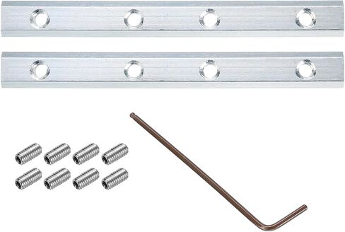 uxcell 2pcs 40 Series Straight Line Connector 7 Inch with M8 Mounting Screws and Wrench Corner Bracket for T/V Slot 4040 Series Carbon Steel Extrusion Profile, Silver Tone in Kuwait