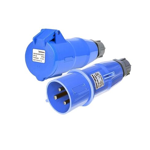 3Pin 32A IP44 Power Plug Butt Wall Surface Mount Socket Inlet Connector for Factory Subway Stadium Industry KL4-4b in Saudi Arabia