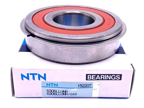 NTN Japan 6306 LLU NR Ball Bearing, Rubber Sealed + Snap Ring 2RS 30x72x19 mm in Kuwait