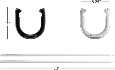 Professional Grade Horseshoe Set - Heavy-Duty Set with Carrying Bag, 4 Horse Shoes, and 2 Poles - Outdoor Games for Adults and the Whole Family by Trademark Games in Kuwait