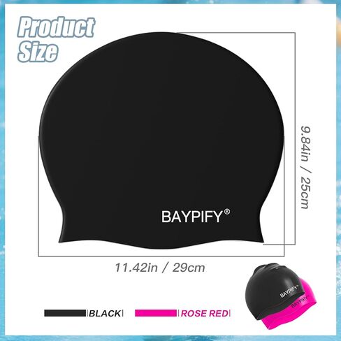 2 Pack Extra Large Swim Cap for Long Hair, Dreadlocks, Weaves, Braids, Extensions, Curls & Afros - Suitable for Women and Men, Keep Hair Dry in Kuwait