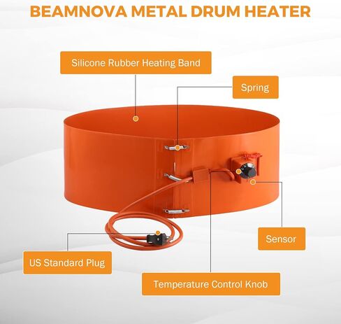 BEAMNOVA 1 Ton Upgraded Chain Drum Lifter + 55 Gal Metal Drum Heater in Kuwait