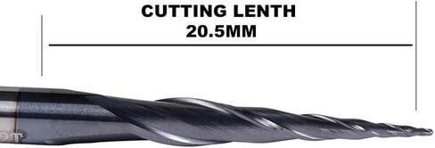 5pcs HRC55 Tapered Ball Nose Spiral End Mill R0.5xD4x20.5x50L Tungsten Solid Carbide CNC Router Bits 2 Flute Milling Cutter in Kuwait