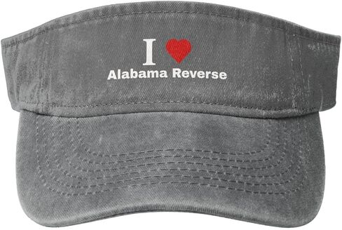 Vintage I Love Alabama Reverse Sun Visor Hats for Women Men Cotton Adjustable Sports Empty Top Golf Cap in Kuwait