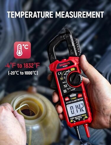 KAIWEETS KC604 مقياس رقمي متعدد مع فك على شكل D وKAIWEETS KET20 سلك اختبار متعدد السيليكون مع مجسات مطلية بالذهب in Kuwait
