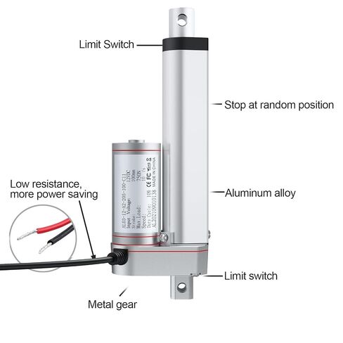 دعامة المحرك الخطي DC12V 750N 100 مم محرك المحرك الخطي السكتة الدماغية بسرعة 10 مم/ثانية in Kuwait