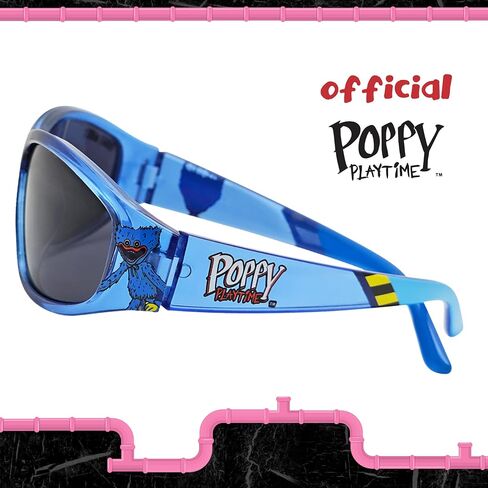نظارات شمسية ARKAID Poppy Playtime للأطفال | الغلاف الرياضي الرسمي لوقت اللعب من Poppy | الأشعة فوق البنفسجية 400 | مقاس واحد يناسب معظم الأطفال بشكل مريح in Kuwait