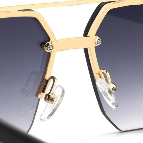 Hexagonal Polarized Sunglasses, UV400 Protection & Lightweight Modern Frame - For Versatile Wear in Kuwait