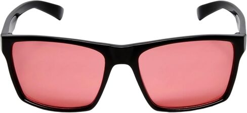 Calabria Sunglasses for Men & Women, Acetate Frame Black/FL-41 Pink Mirror, UV400 Protection, Classic Square Shades for Driving & Outdoor Sports | Model 787P in Kuwait