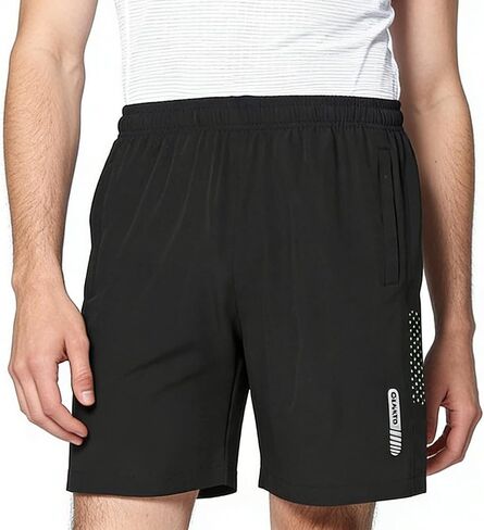 Men's Athletic Running Shorts, Black Quick Dry Sports Shorts for Gym, Basketball, Tennis, Fishing in Kuwait