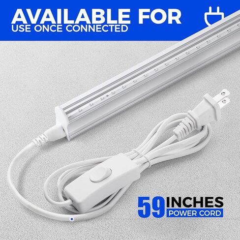Barrina UV LED Blacklight Bar, 9W 2ft, T5 Integrated Bulb, Black Light Fixture for Blacklight Poster Halloween Decorations and Christmas Party, Fun Atmosphere with Built-in ON/Off Switch(4-Pack) in Kuwait