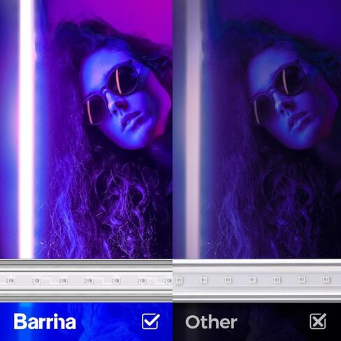 Barrina UV LED Blacklight Bar, 9W 2ft, T5 Integrated Bulb, Black Light Fixture for Blacklight Poster Halloween Decorations and Christmas Party, Fun Atmosphere with Built-in ON/Off Switch(4-Pack) in Kuwait