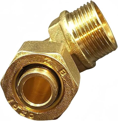 1PC 2025 Aluminum Pipe Brass Elbow to 1/2" BSP Male Thread Water Pipe Coupling in Kuwait