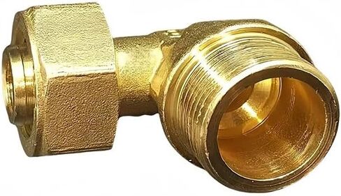 1PC 2025 Aluminum Pipe Brass Elbow to 1/2" BSP Male Thread Water Pipe Coupling in Kuwait
