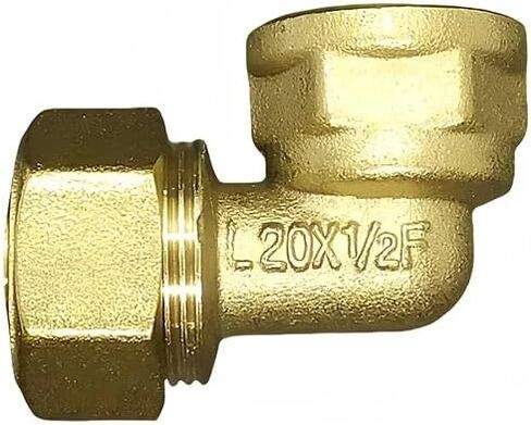 1PC 2025 Aluminum Pipe Brass Elbow to 1/2" BSP Male Thread Water Pipe Coupling in Kuwait
