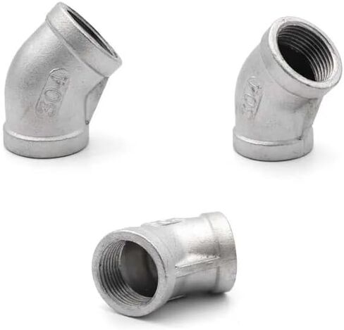 1PC 1-1/4" Female Thread Elbow 45 Degree 304 Stainless Steel Joint Fittings Pipe Connector in Kuwait
