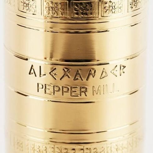 Alexander Handcrafted Mills Brass Pepper (9″) & Salt (8″) Refillable in Kuwait