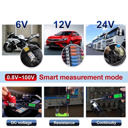 Car Voltage Detector Pen Type 100V Backlight Flashlight LED Electric Circuit Tester DC XT86A in Kuwait