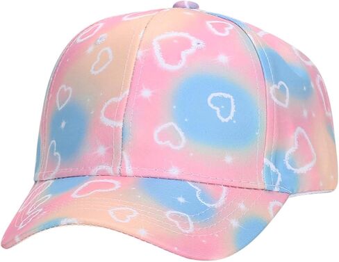 Kids Baseball Cap for Girls Boys Fashion Tie Dye Graphic Ponytail Hats Kids Outdoor Summer Sports Sun Hat 4-10 Years in Kuwait
